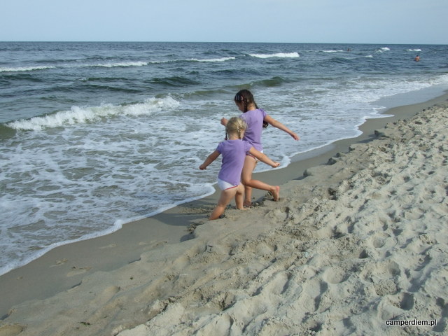 spacer plażą w Krynicy